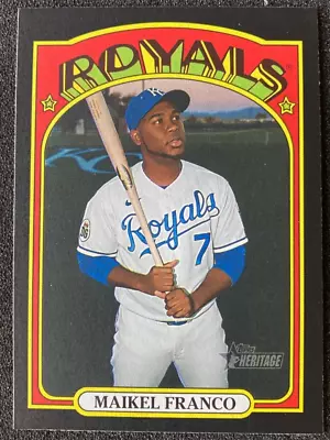 2021 Topps Heritage #63 Maikel Franco BLACK Border /50 SP. Kansas City Royals • $3.99