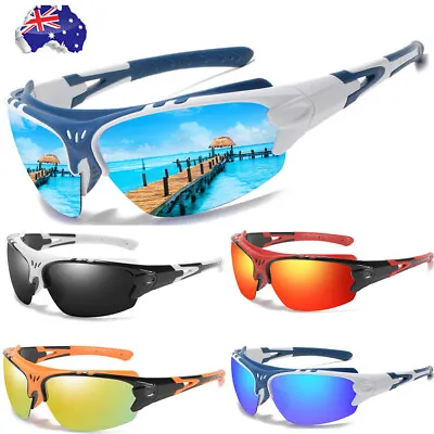 $15.99 • Buy Men Sunglasses UV400 Polarized Glasses Fishing Sports Driving WrapAround Eyewear