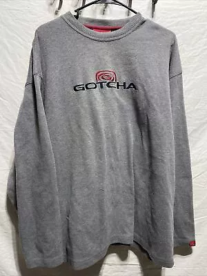 Vintage Gotcha 1978 Brand Size X-Large Crewneck Sweatshirt Long Sleeve Grey XL • $23.99