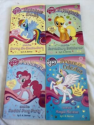 My Little Pony Books Bundle X 4 Celestia Pinkie Applejack Rainbow VGC PB C1 • £3.50