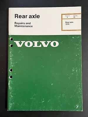 1976-1981 Volvo 240 260 Rear Axle Service Manual • $14.95