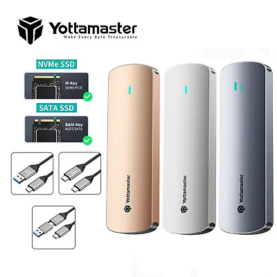 $17.66 • Buy Yottamaster M.2 NVME TO USB 3.2 Enclosure Type-C Case Adapter SSD SATA External