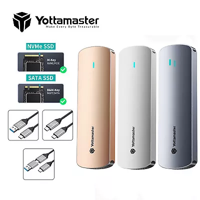 Yottamaster M.2 NVME TO USB 3.2 Enclosure Type-C Case Adapter SSD SATA External • $16.14