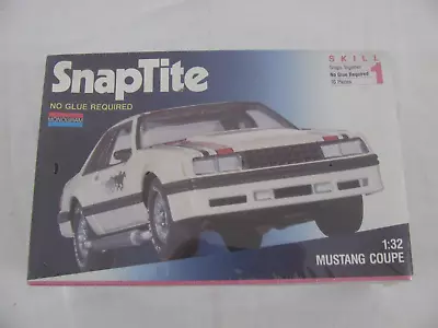 Vintage 1991 Monogram Snap Tite 1/32 Scale Ford Mustang Coupe Model Car Kit 1027 • $39.99