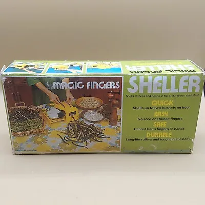 Vintage Magic Fingers Sheller Shell Green Peas Beans Peeler Hand Mixer Powered • $29.99