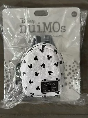 Disney Nuimos Loungefly Backpack White Black Mickey Heads New Mint • $17.99