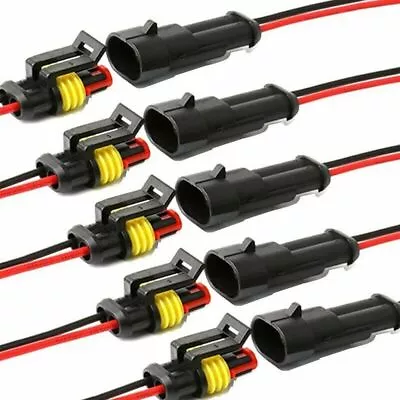 Waterproof 12V 2Pin Electrical Wire Automotive Connectors Male And Female Plug • $18.99