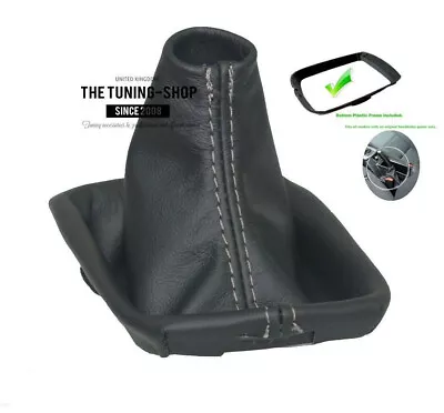 Shift Boot + Plastic Frame For VOLVO S40 2004-12 Genuine Leather Grey Stitch • $44.99