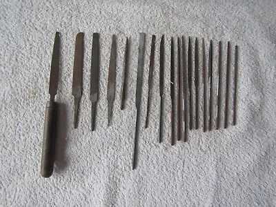 Lot Of 17 Misc Vintage Iron  Small File Tools  Implements • $14.24