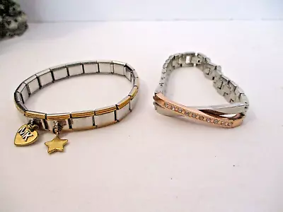  Costume Jewelry Silver Gold Tone  Bracelets One Stretch MK  One Link Bracelet • $12