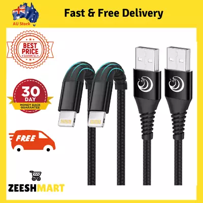 $21 • Buy Lightning Cable 3M , Extra Long IPhone Charger Cable Apple MFi , Braided - 2Pack
