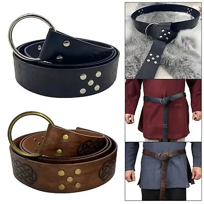Medieval Belt For Men Cosplay Prop  Costume Embossed Larp Accessories   • £11.46