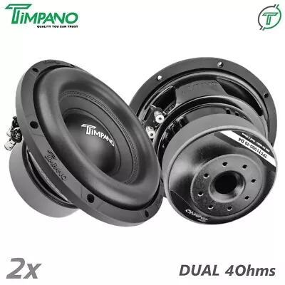 2x Timpano 10  Car Audio Subwoofer 1000W T1000-10 Dual 4 Ohms Deep Low Tones • $169.90