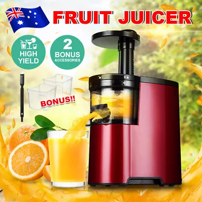 Cold Press Slow Juicer Whole Fruit Extractor Orange Squeezer Vegetable Processor • $73.85