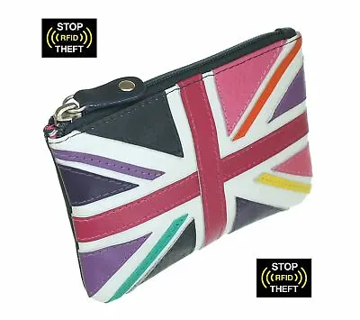 Mala Leather Union Jack Collection Coin Purse RFID Blocking 4199_29 • £14.50