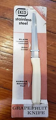 Vintage New Old Stock EKCO Grapefruit Knife Stainless Steel Serrated USA 1960 • $12