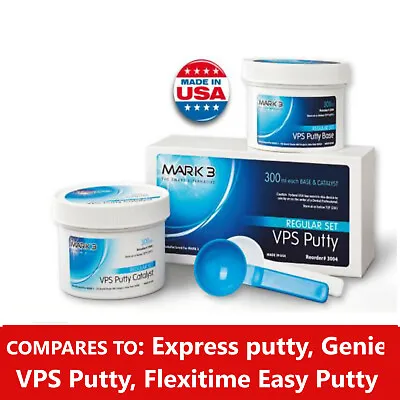 Dental VPS Putty Set VPS Impression Material Base Or Catalyst 600 Ml Made In US • $29.95