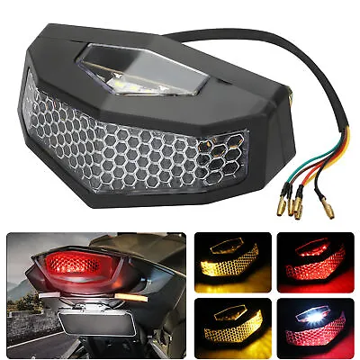 Motorcycle LED Turn Signals Brake Light License Plate Integrated Stop Tail Light • $9.98
