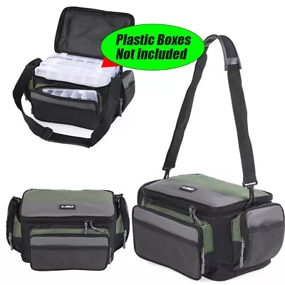 Large Fishing Tackle Bag Waist Shoulder Waterproof Reel Lure Gear Storage Pack • $29.26