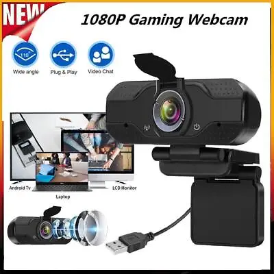 $17.49 • Buy 1080P Full HD Gaming Webcam USB For PC Desktop Laptop Web Camera With Microphone