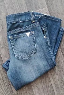 Vintage Guess Pismo Straight Leg Jeans W/ Triangle Metal Logo Women - Size 29 • $29.99