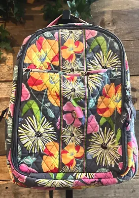 Vera Bradley Retired Jazzy Blooms Colorful Backpack  Magnetic Zip  Pockets • $29.99