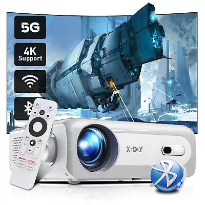 4K Projector 14000Lms 1080P HD LED Mini WiFi Bluetooth Video Home Theater Cinema • $132.99