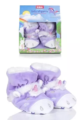 Totes Baby Girls Animal Padders Warm Slipper Socks - Cute Pig / Unicorn - 1 Pack • £14.99