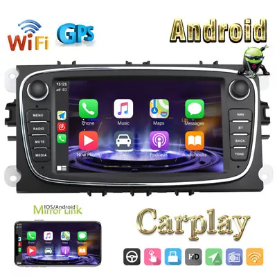 7  Apple CarPlay Android 12 Car Stereo GPS Head Unit For Ford Focus Mondeo S-Max • $179.99