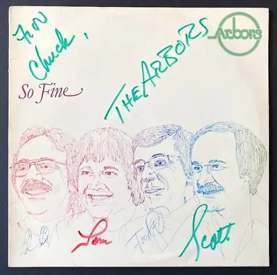 The Arbors • So Fine • AUTOGRAPHED Signed Copy MASTERDISK Vinyl Record LP VG+ • $9.99