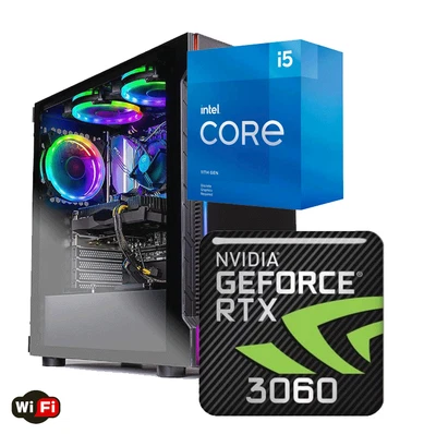 $1650 • Buy Gaming PC Desktop INTEL Core I5 11400F 2.6 GHz, RTX 3060, 1TB NVME SSD, 16G DD