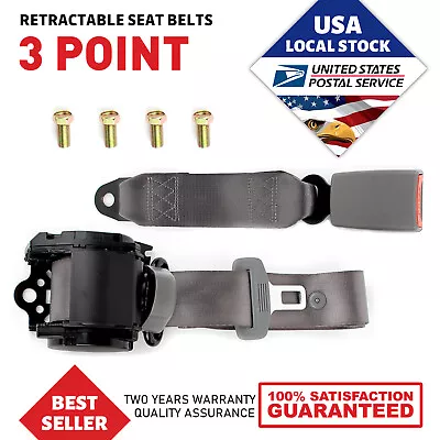 1 Universal 3 Point Retractable Seat Belts Fit For Jeep CJ YJ Wrangler 1982-95 • $29.88