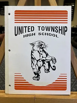 Vintage United Township High School East Moline Illinois Notebook 1970s • $14.50