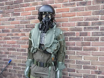 Jet Pilot Loadout RAF Dry Suit Life Vest Helmet Prop Mask Gloves Belt • £375