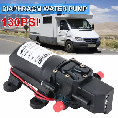 12V Water Pressure Diaphragm Pump Self-Priming Pump 70W 130PSI 5.5 GPM Boat RV • $31.99