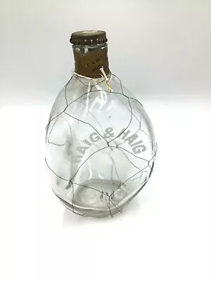 Haig & Haig Pinch Scotch Whisky Dimple Decanter Wire Cage Metal Spring Cap • $18.95