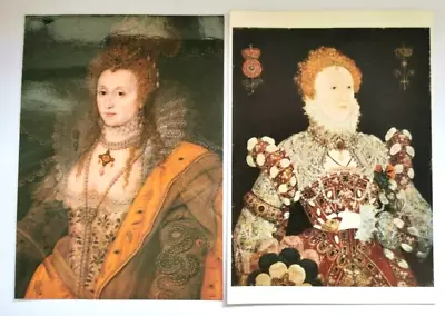 VINTAGE POSTCARD: QUEEN ELIZABETH I  ( 1533-1603) ~  X 2 UNUSED • £1.49