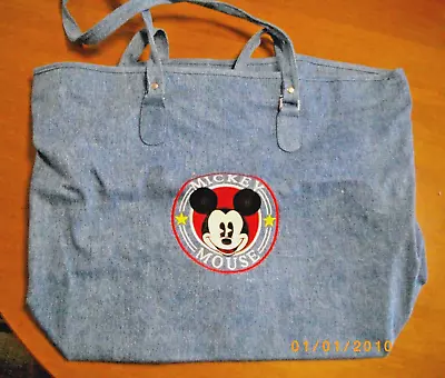 Vintage Disney Mickey & Co Denim Tote Bag ~ Mickey Mouse • $9.99