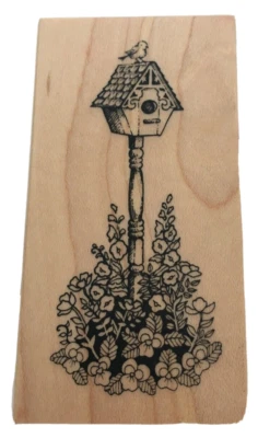 $4.99 • Buy PSX Rubber Stamp Birdhouse Spring Garden Card Making Bird House Vertical E116