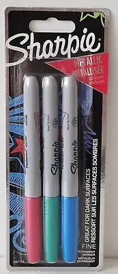 2 X Sharpie Fine Permanent Metallic Marker Pens 3 Pack Colour Red Green Blue • £3.99