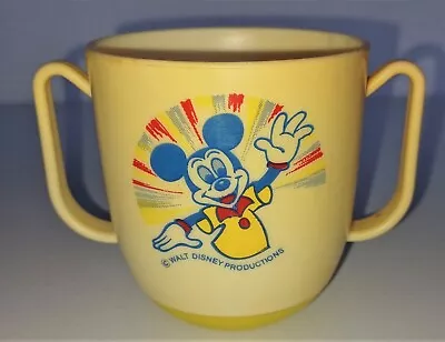 Vintage Walt Disney Mickey Mouse Baby Cup 2 Handles • $7.64