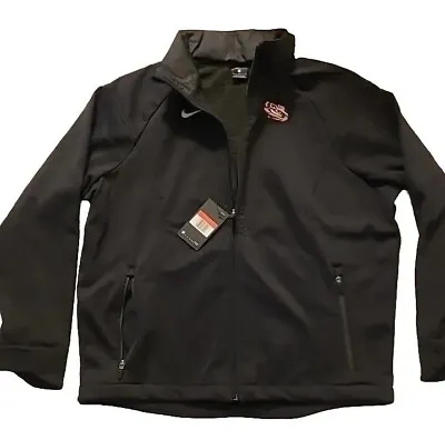 Nike NWT Hooded LSU Logo Zip-up Jacket Men's LG Black Inner & Outer Pockets  • $34.99