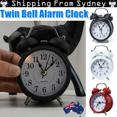 $13.99 • Buy Twin Bell Alarm Clock Vintage Retro Loud Clocks Battery Bedside Desk Analogue AU