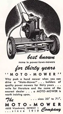 1949 Moto-Mower: Thirty Years Vintage Print Ad • $6.75