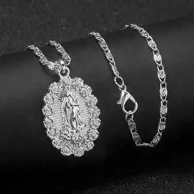 925 Sterling Silver Catholic Saint Virgin Mary Fashion Jewelry Pendant Necklace • $15.74