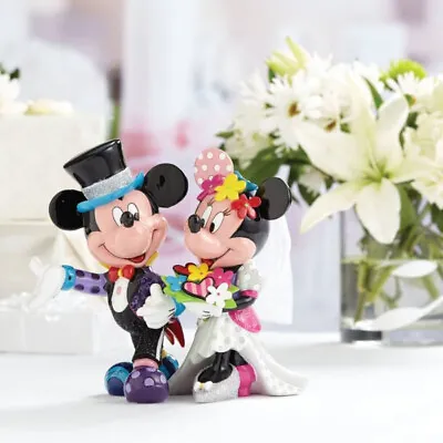 Disney By Britto Mickey & Minnie Mouse Wedding Figurine Large Erb4058179 • $249.95