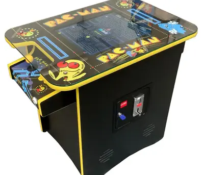 £899 • Buy Coin Operated Arcade Machine Cocktail Table | 60 Retro Games | Pac Man Themed