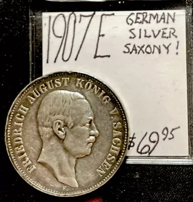 1907 E Prussia German States  5 Mark Silver World Coin. ENN Coins • $69.95