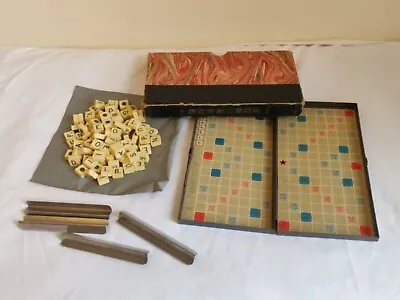Vintage Scrabble Travel Edition (1954) Metal Magnetic Tiles - Complete RARE Game • £69.69