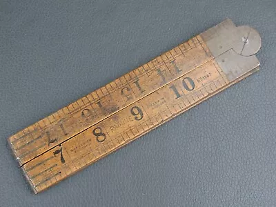 Vintage Boxwood & Brass 4 Fold 24  Rule Ruler No 1167 By Rabone • $12.43